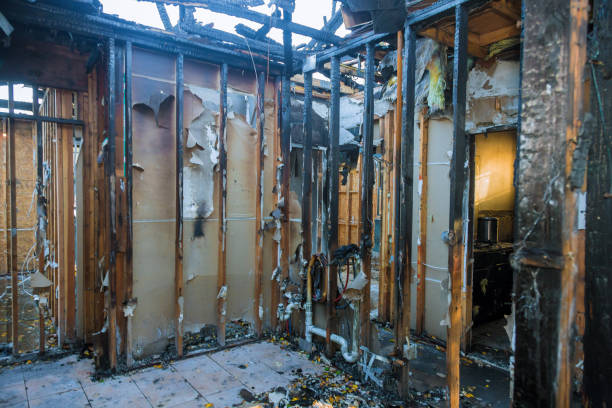 Professional Fire Damage Removal technician working in Bayshore, NC